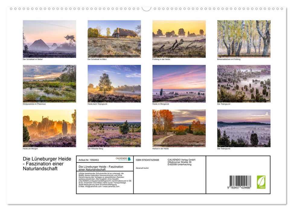 Die Lüneburger Heide - Faszination einer Naturlandschaft (CALVENDO Premium Wandkalender 2026)