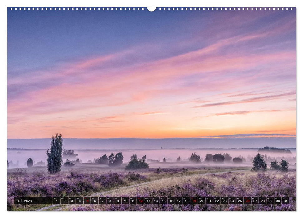 Die Lüneburger Heide - Faszination einer Naturlandschaft (CALVENDO Premium Wandkalender 2026)
