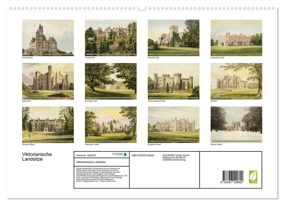 Viktorianische Landsitze (CALVENDO Premium Wandkalender 2026)