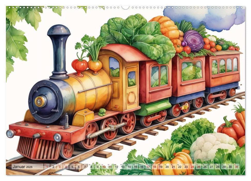 Gemüsiges - Reise ins Land des Gemüses (CALVENDO Premium Wandkalender 2026)