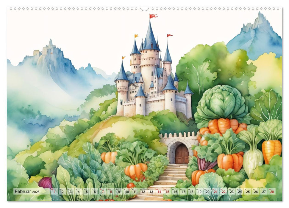 Gemüsiges - Reise ins Land des Gemüses (CALVENDO Premium Wandkalender 2026)