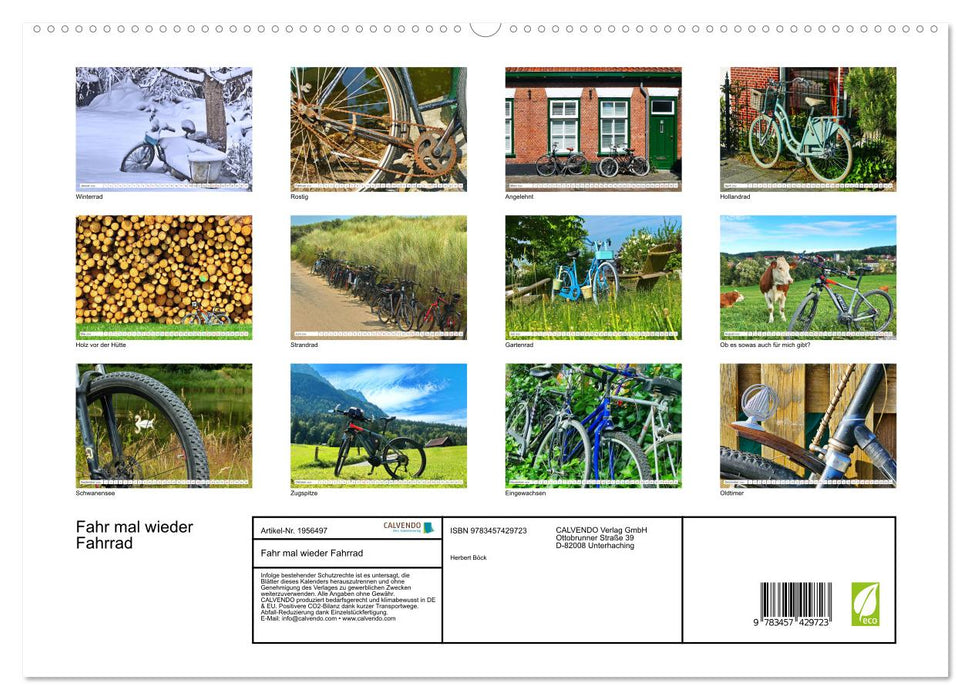 Fahr mal wieder Fahrrad (CALVENDO Premium Wandkalender 2026)