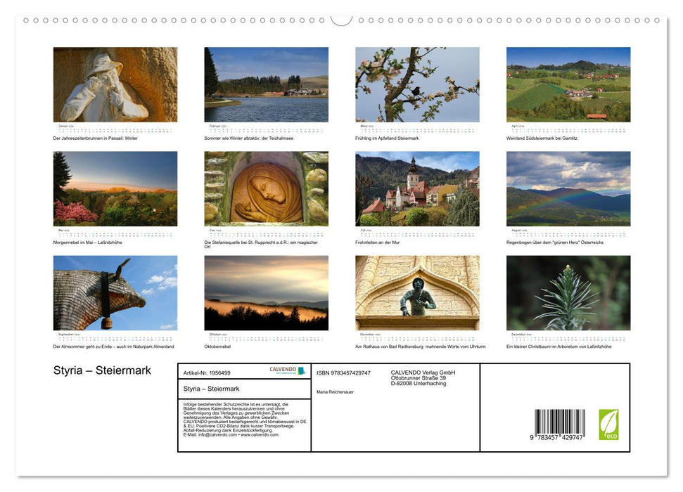 Styria – Steiermark (CALVENDO Premium Wandkalender 2026)