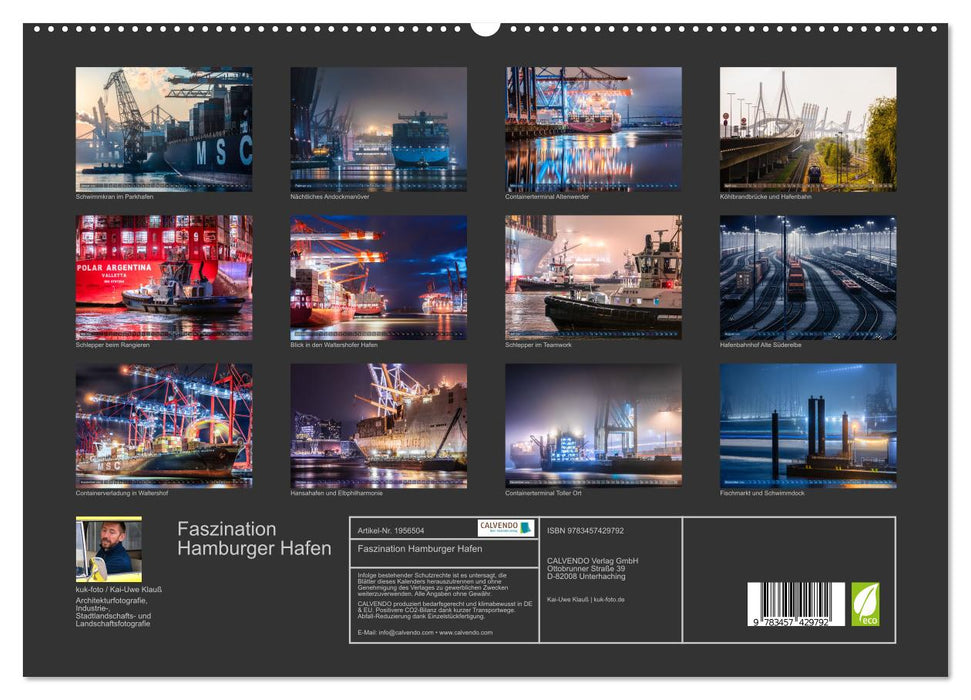 Faszination Hamburger Hafen (CALVENDO Premium Wandkalender 2026)