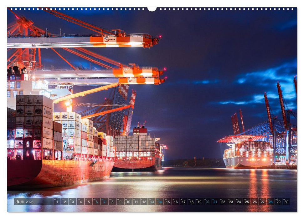 Faszination Hamburger Hafen (CALVENDO Premium Wandkalender 2026)
