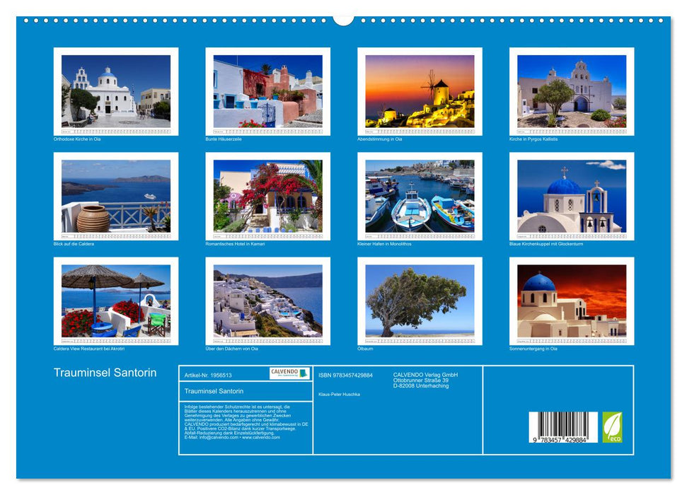 Trauminsel Santorin (CALVENDO Premium Wandkalender 2026)