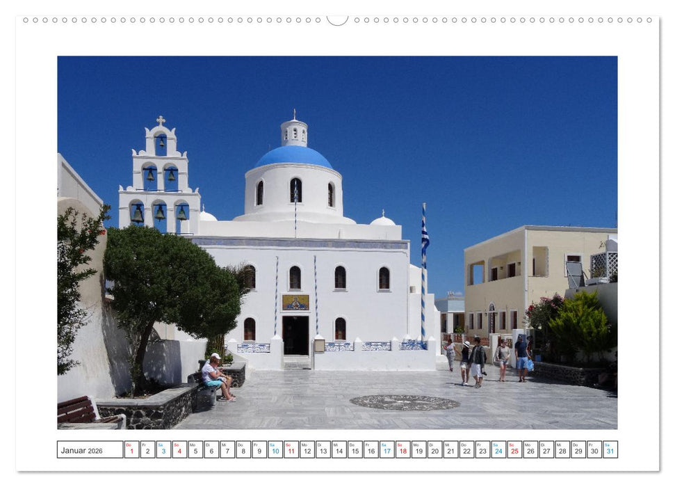Trauminsel Santorin (CALVENDO Premium Wandkalender 2026)