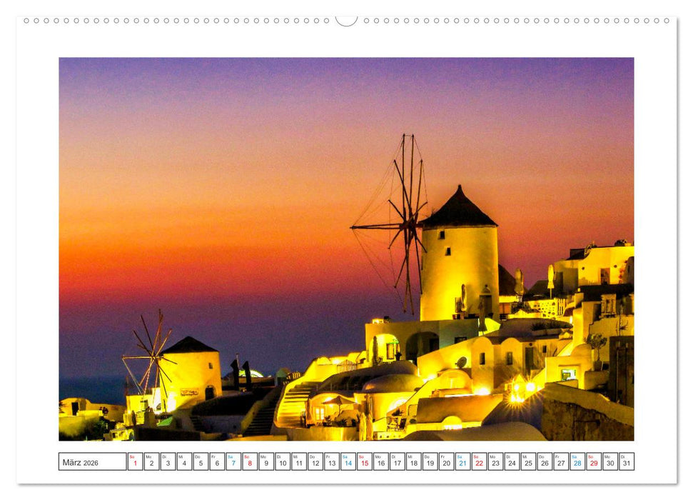 Trauminsel Santorin (CALVENDO Premium Wandkalender 2026)