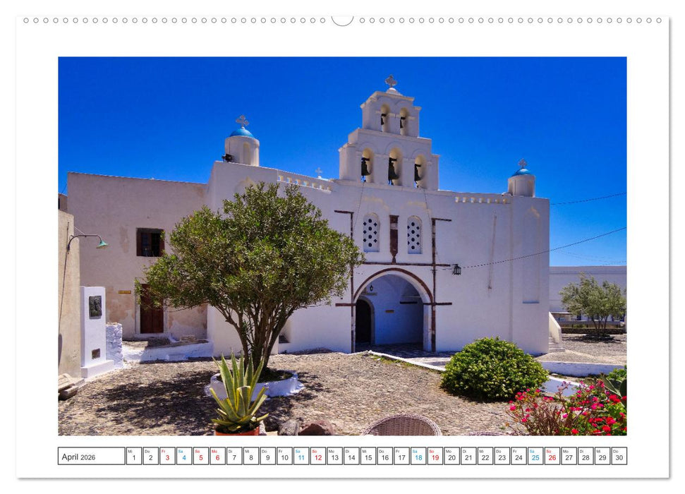 Trauminsel Santorin (CALVENDO Premium Wandkalender 2026)