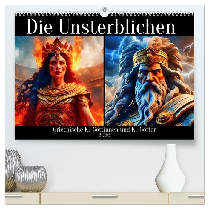 Die Unsterblichen - Griechische KI-Göttinnen und KI-Götter (CALVENDO Premium Wandkalender 2026)