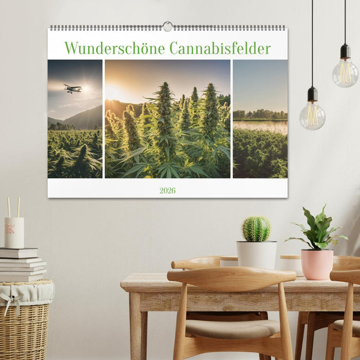 Wunderschöne Cannabisfelder (CALVENDO Wandkalender 2026)