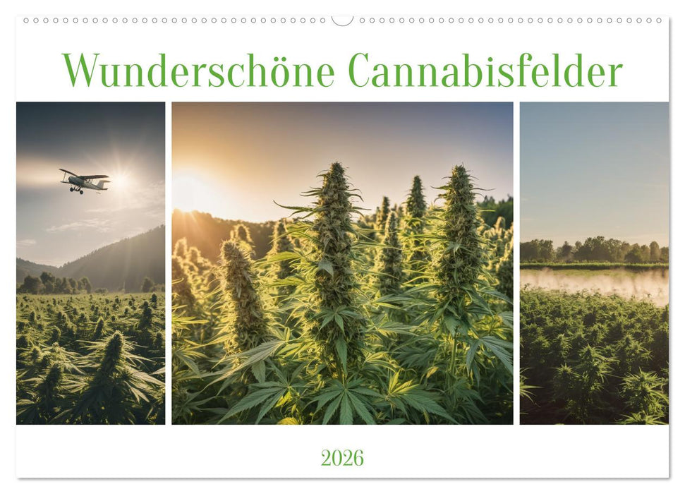Wunderschöne Cannabisfelder (CALVENDO Wandkalender 2026)