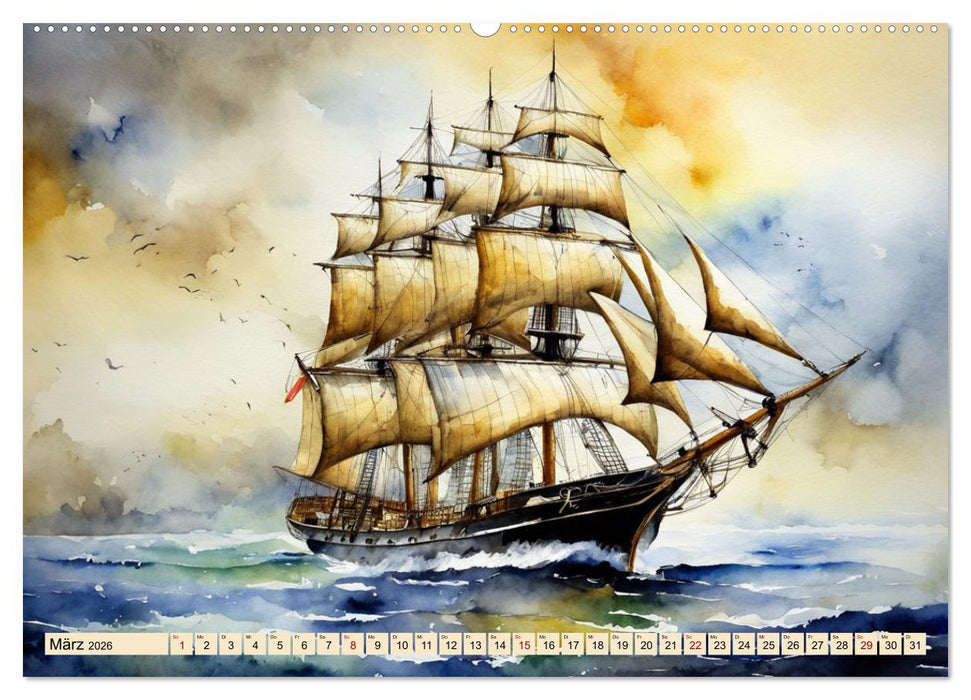 Großsegler aus vergangenen Zeiten (CALVENDO Wandkalender 2026)