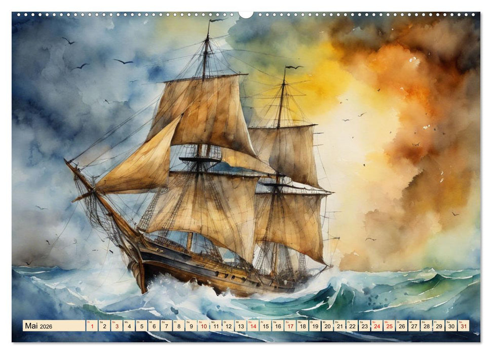 Großsegler aus vergangenen Zeiten (CALVENDO Wandkalender 2026)
