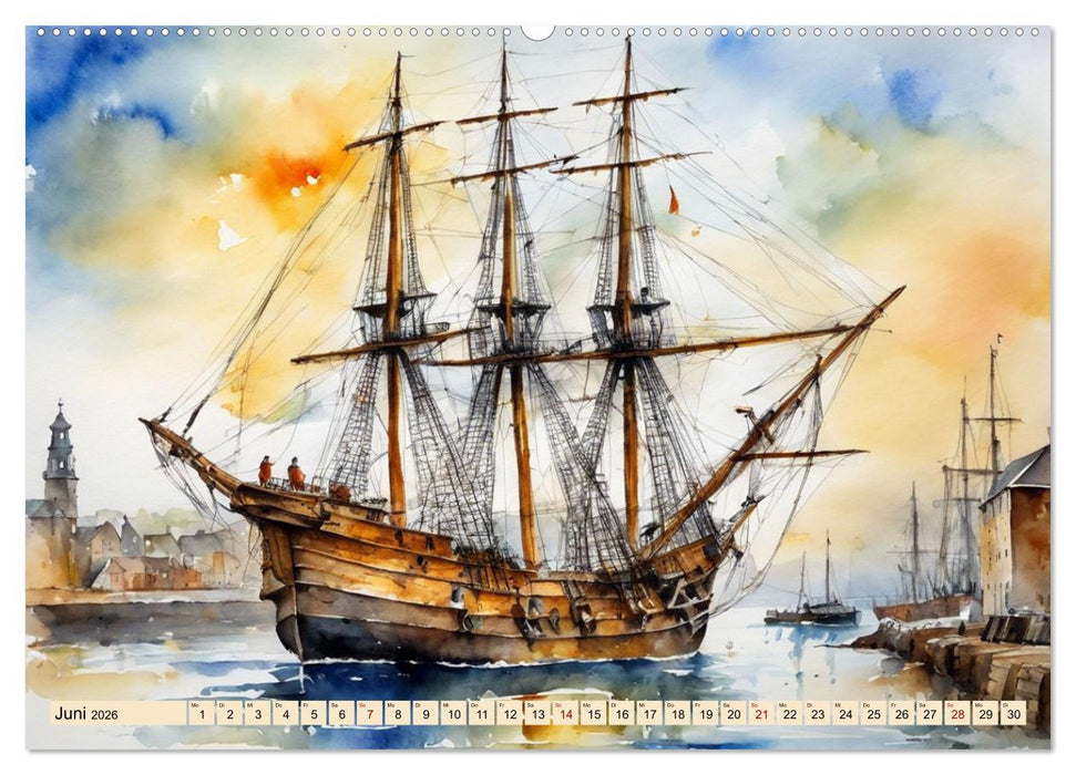 Großsegler aus vergangenen Zeiten (CALVENDO Wandkalender 2026)