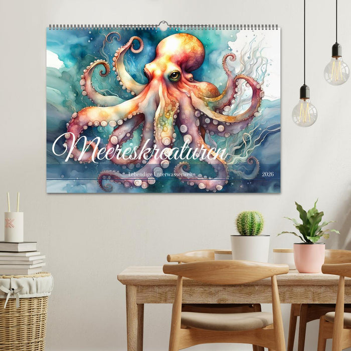 Meereskreaturen - Lebendige Unterwasserwelt (CALVENDO Wandkalender 2026)