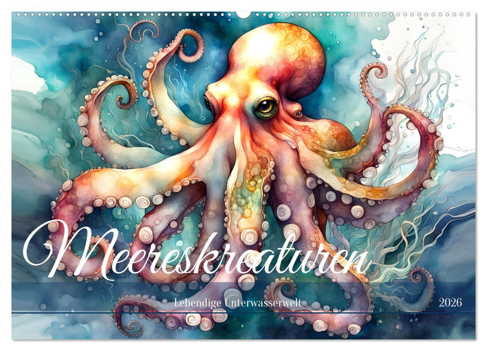 Meereskreaturen - Lebendige Unterwasserwelt (CALVENDO Wandkalender 2026)
