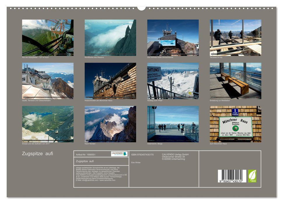 Zugspitze aufi (CALVENDO Premium Wandkalender 2026)