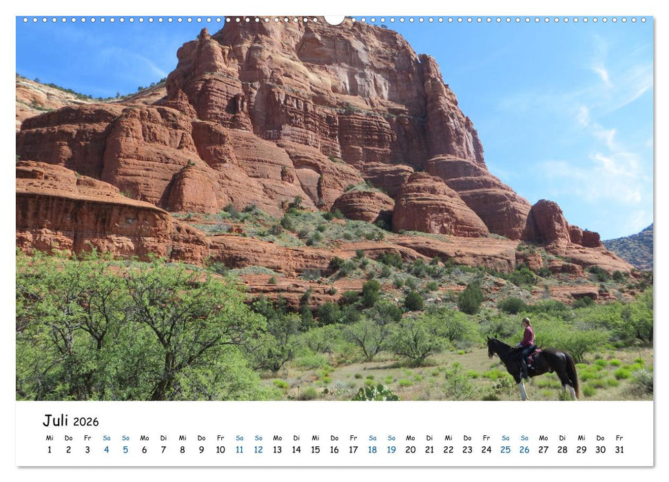 Abenteuer Pferd - Ritte durch die Wüsten und Canyons der USA (CALVENDO Premium Wandkalender 2026)