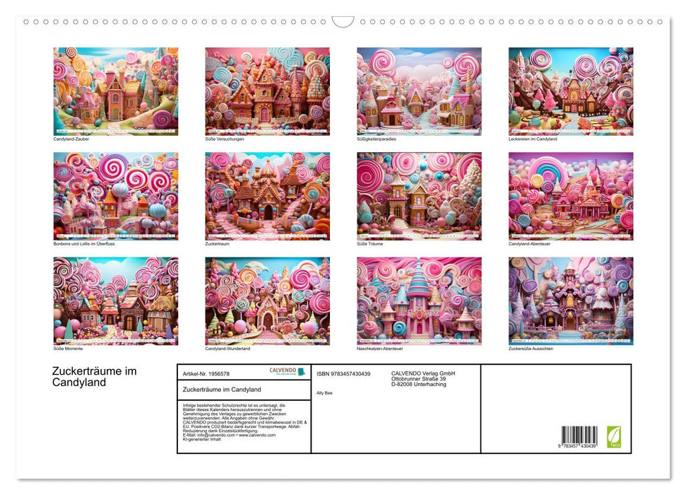 Zuckerträume im Candyland (CALVENDO Wandkalender 2026)