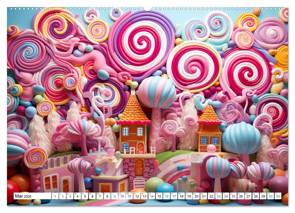 Zuckerträume im Candyland (CALVENDO Wandkalender 2026)