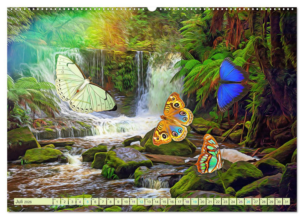 Dschungelwelt - Artwork (CALVENDO Premium Wandkalender 2026)