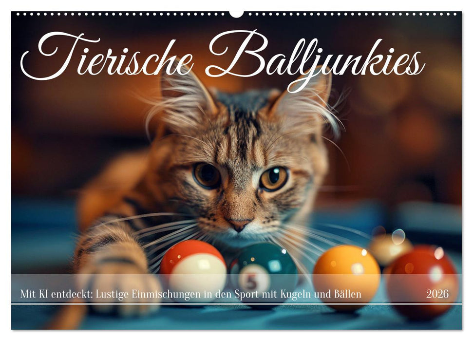 Tierische Balljunkies (CALVENDO Wandkalender 2026)