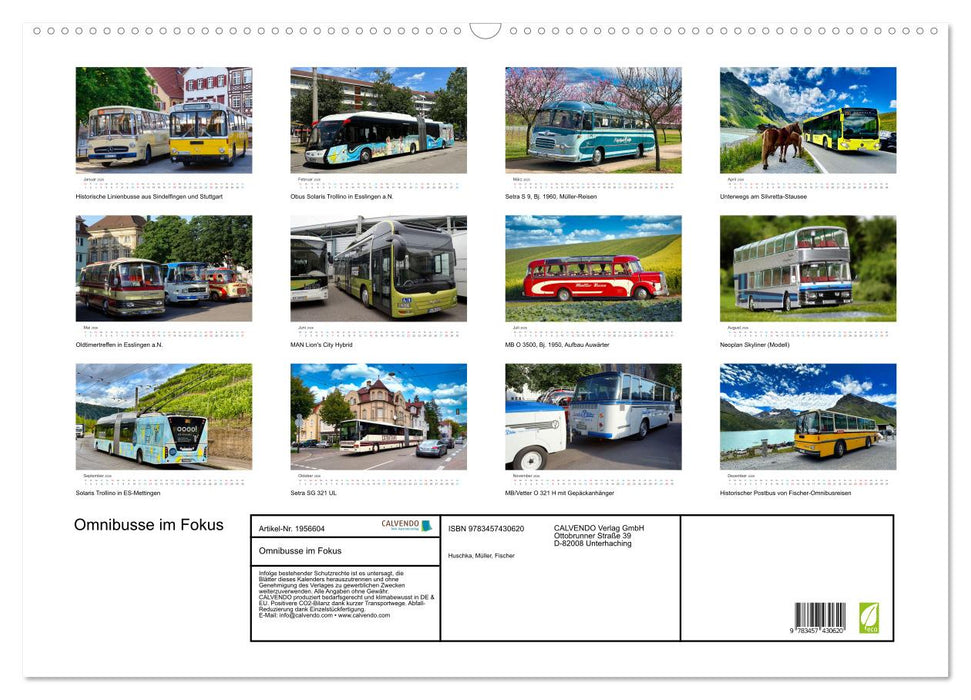 Omnibusse im Fokus (CALVENDO Wandkalender 2026)