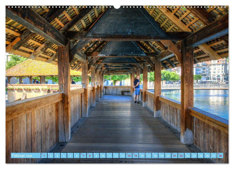 Luzern an der Reuss (CALVENDO Premium Wandkalender 2026)