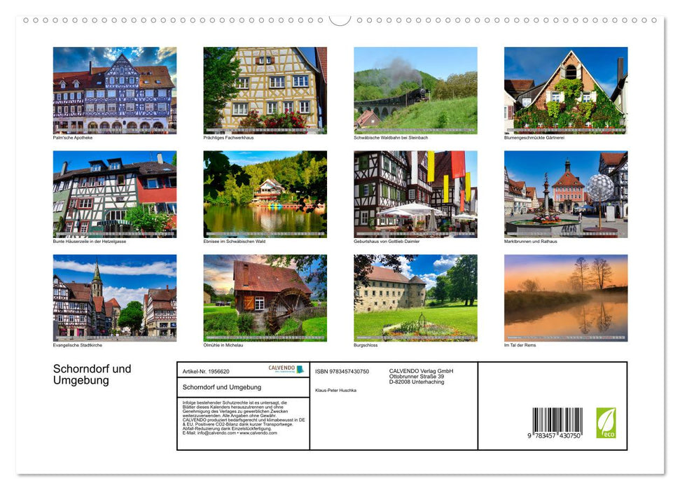 Schorndorf und Umgebung (CALVENDO Premium Wandkalender 2026)