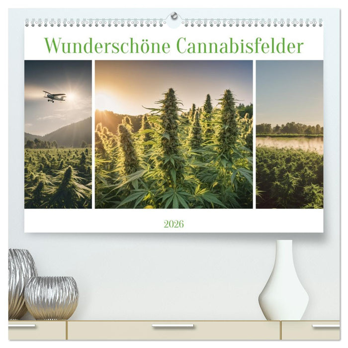 Wunderschöne Cannabisfelder (CALVENDO Premium Wandkalender 2026)