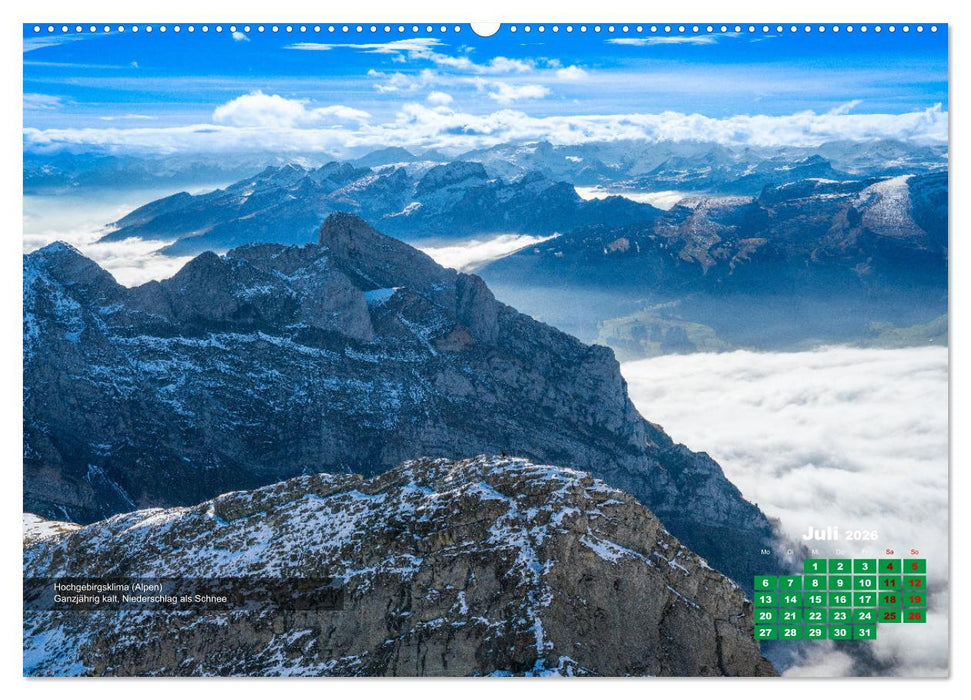 Klimazonen Europas (CALVENDO Premium Wandkalender 2026)