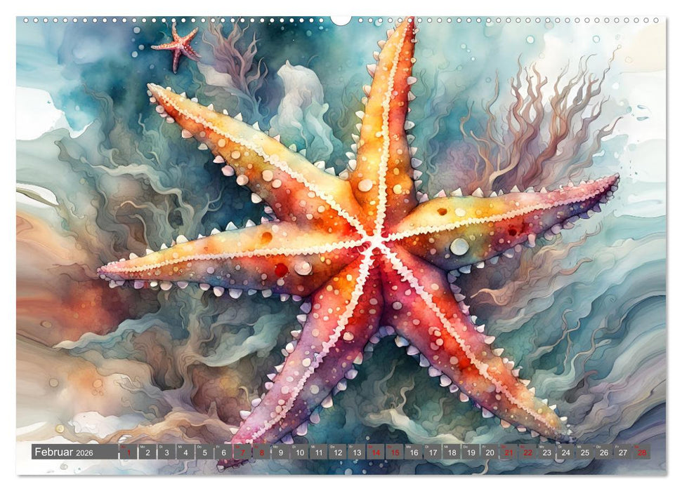 Meereskreaturen - Lebendige Unterwasserwelt (CALVENDO Premium Wandkalender 2026)