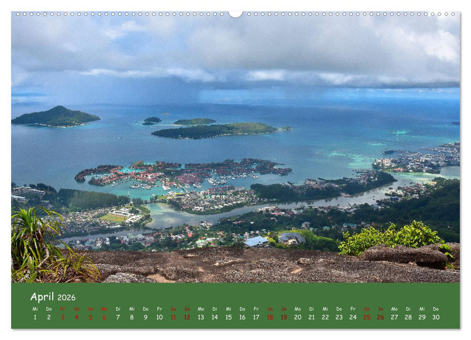 Mahè und die Inseln der Seychellen (CALVENDO Wandkalender 2026)