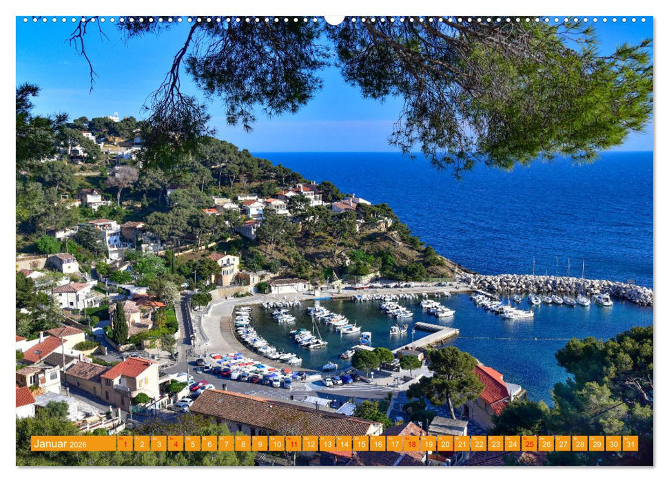 Die Entdeckung der Côte Bleue (CALVENDO Premium Wandkalender 2026)