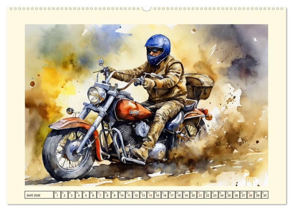 Sehnsucht Motorradfahren (CALVENDO Wandkalender 2026)
