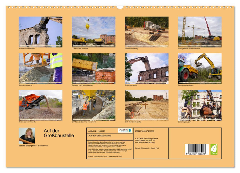 Auf der Großbaustelle (CALVENDO Premium Wandkalender 2026)