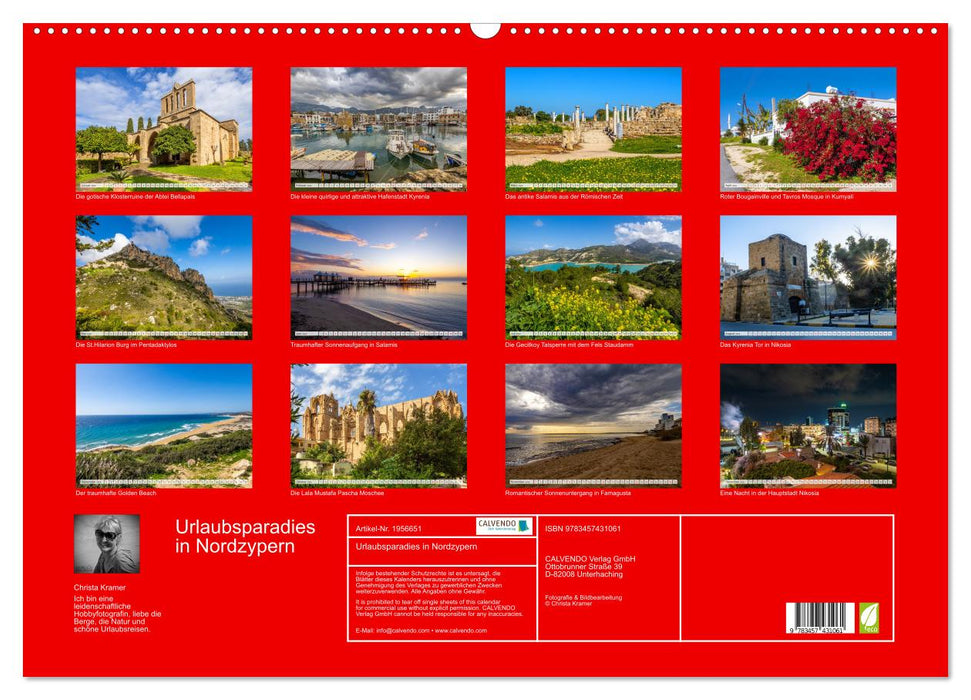Urlaubsparadies in Nordzypern (CALVENDO Wandkalender 2026)