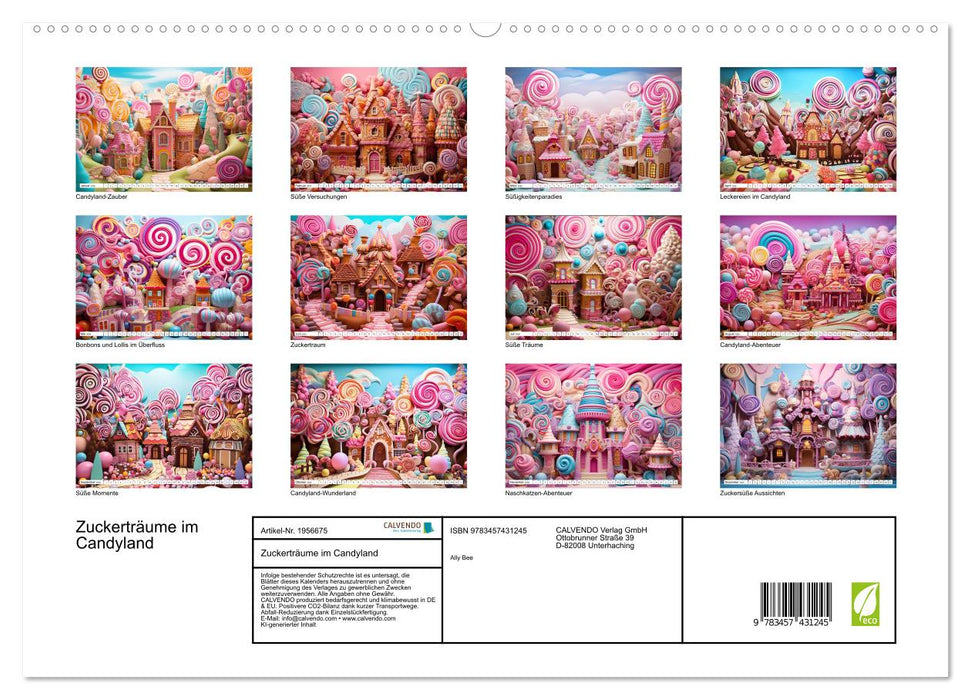 Zuckerträume im Candyland (CALVENDO Premium Wandkalender 2026)