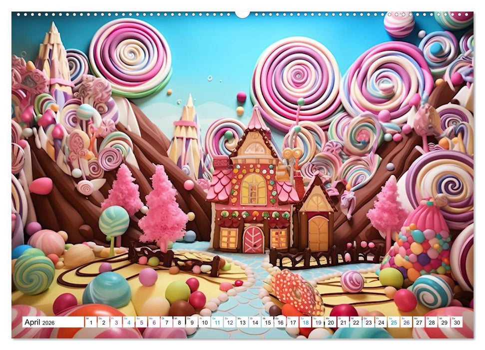 Zuckerträume im Candyland (CALVENDO Premium Wandkalender 2026)