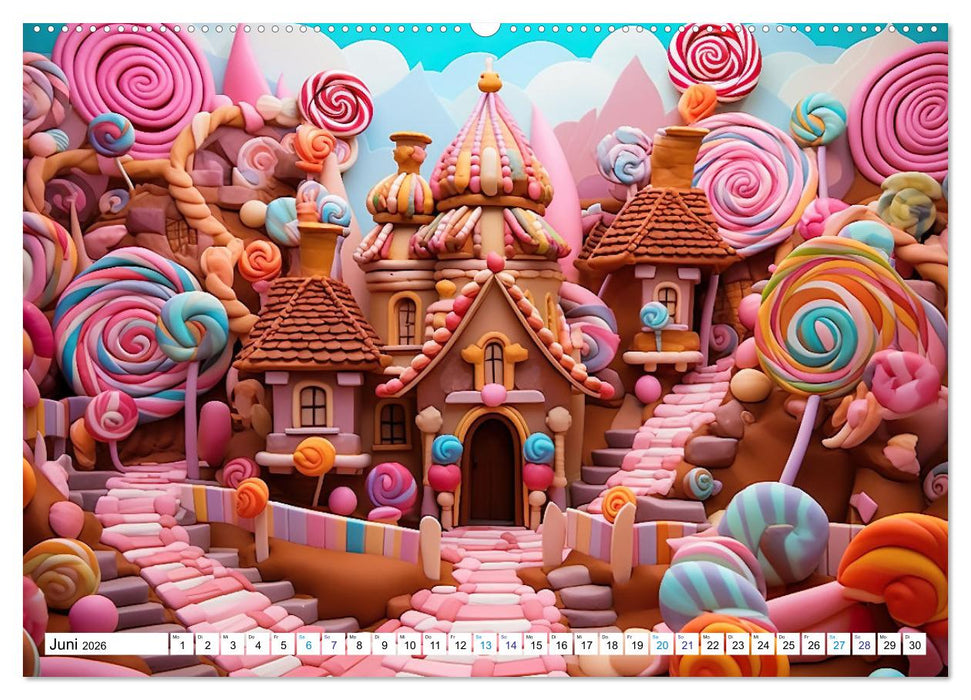 Zuckerträume im Candyland (CALVENDO Premium Wandkalender 2026)