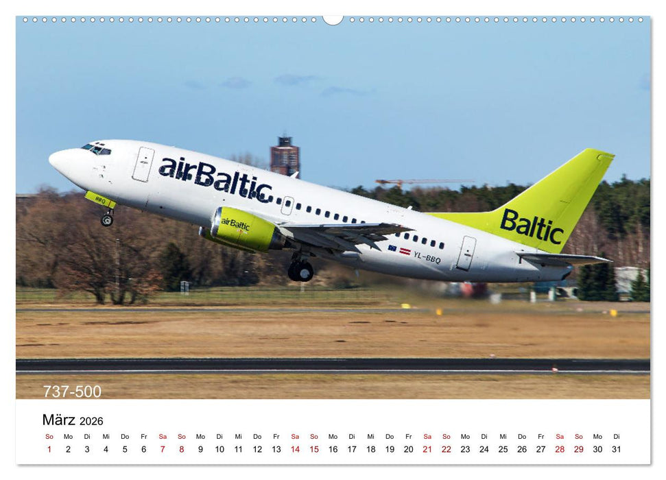 Flugzeuge von Boeing (CALVENDO Premium Wandkalender 2026)