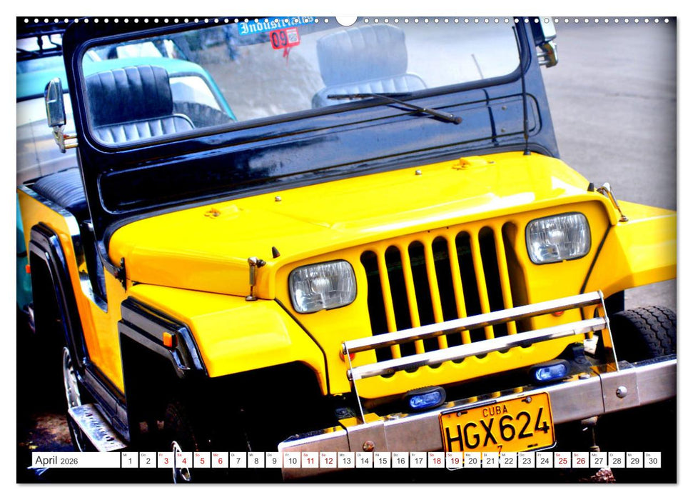 Cuba Jeeps - Geländewagen Oldtimer (CALVENDO Wandkalender 2026)