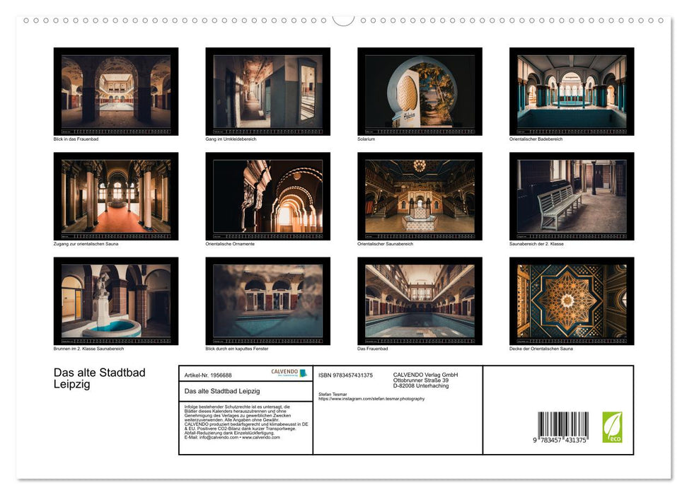 Das alte Stadtbad Leipzig (CALVENDO Premium Wandkalender 2026)