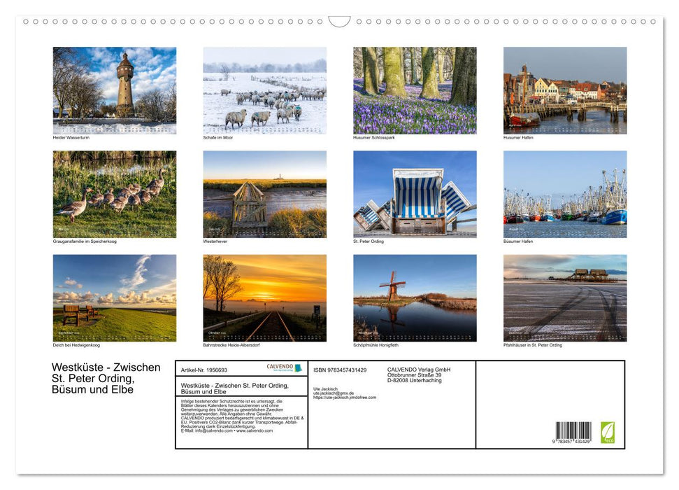 Westküste - Zwischen St. Peter Ording, Büsum und Elbe (CALVENDO Wandkalender 2026)