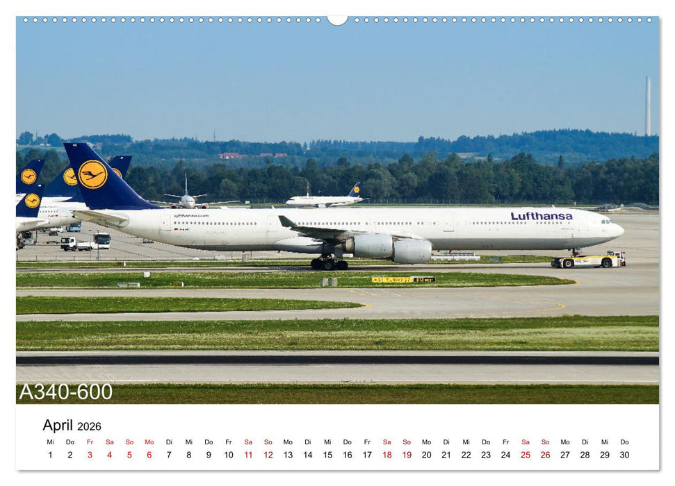 Flugzeuge von Airbus (CALVENDO Premium Wandkalender 2026)