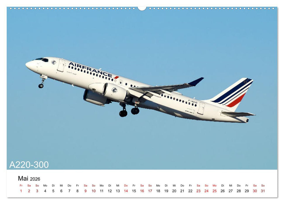 Flugzeuge von Airbus (CALVENDO Premium Wandkalender 2026)
