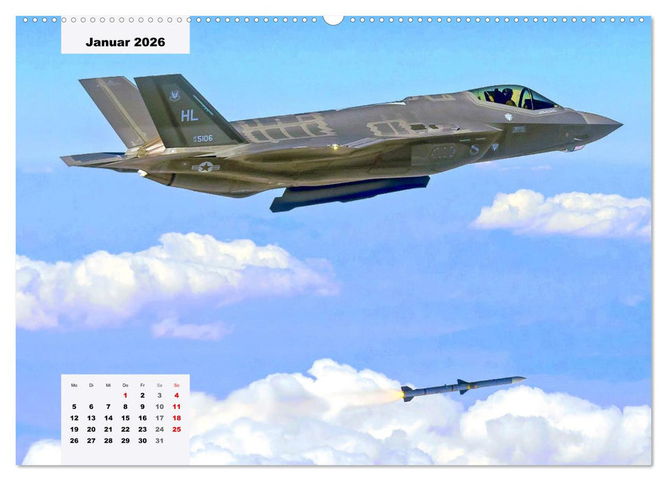 Fighter aircraft. Faszination Kampfflugzeug (CALVENDO Premium Wandkalender 2026)