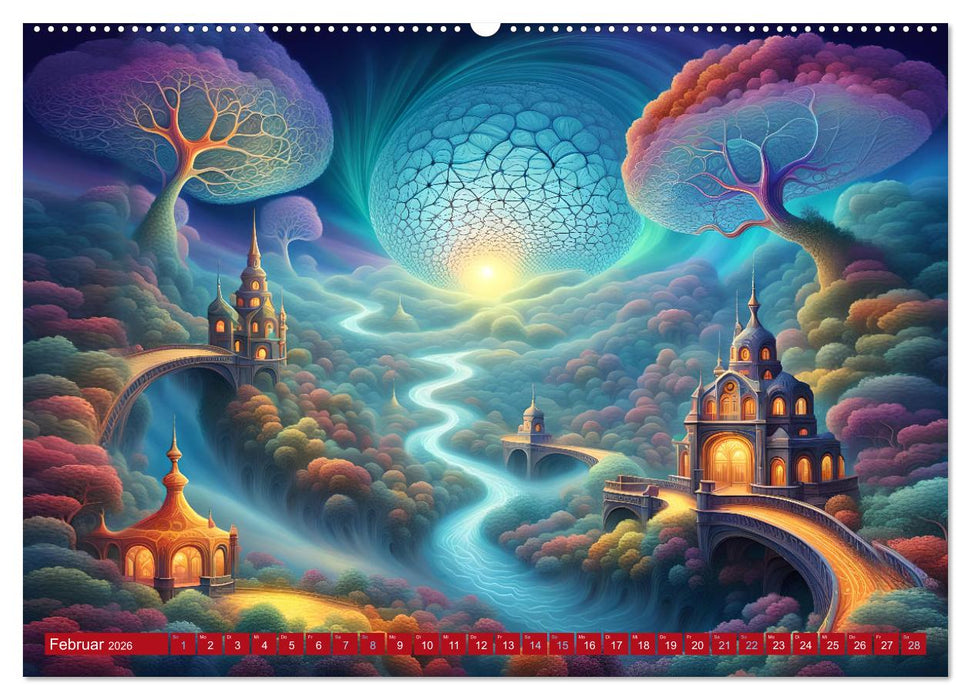 Traumwelten Surreale Landschaften (CALVENDO Wandkalender 2026)