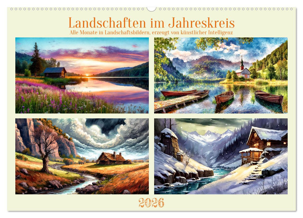 Landschaften im Jahreskreis (CALVENDO Wandkalender 2026)
